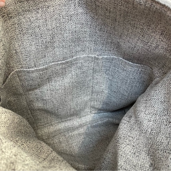 Unique “Faces” Lined 3 Pocket Coin Purse Faux Leather Tote Shopping Bag Artsy - Picture 7 of 12